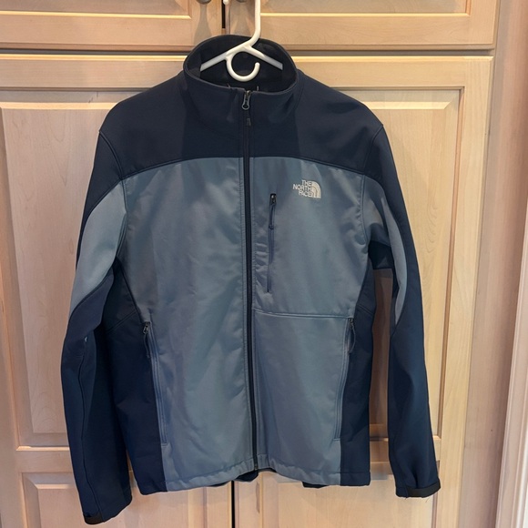 The North Face Men's Medium Navy & Blue Full Zip Soft Shell Jacket - Picture 1 of 5